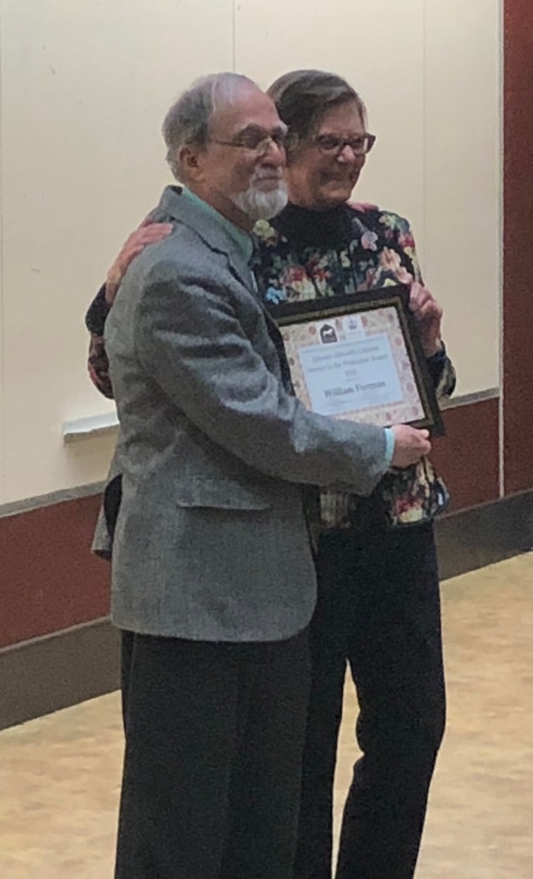 William Fierman receives his lifetime service award at CESS 2018