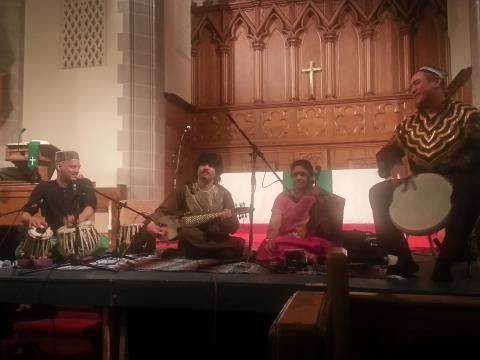 Group of musicians on stage