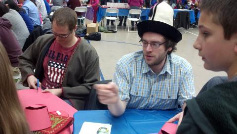 Students at a table