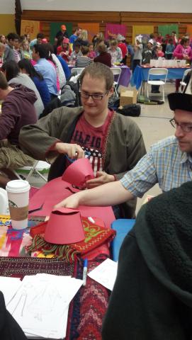 Students at a table