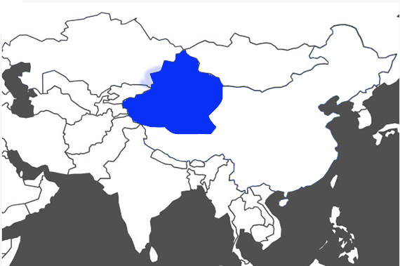 Uyghur Language Map