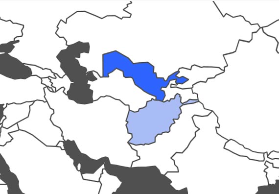 Uzbek Language Map