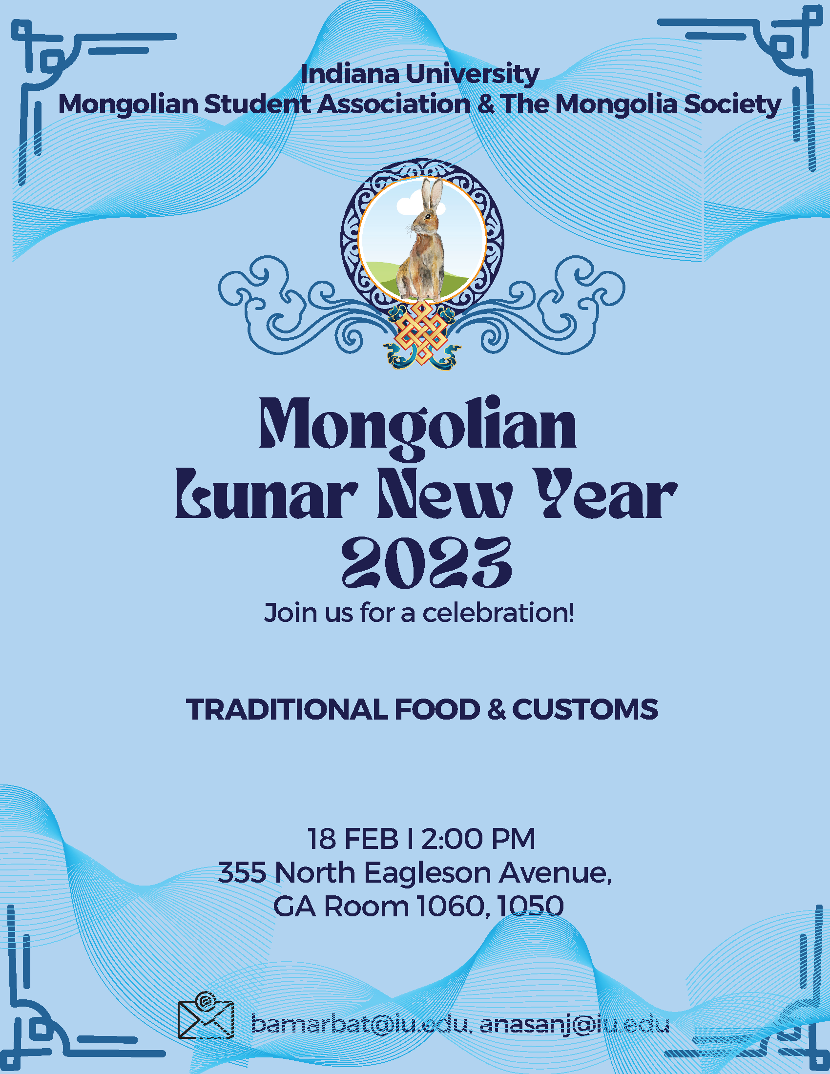 Mongolian Lunar new year event flyer