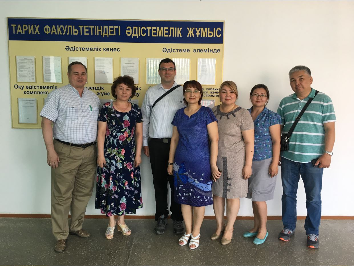 A group photo of Dr. Rees and colleagues from Aktobe Regional State University.