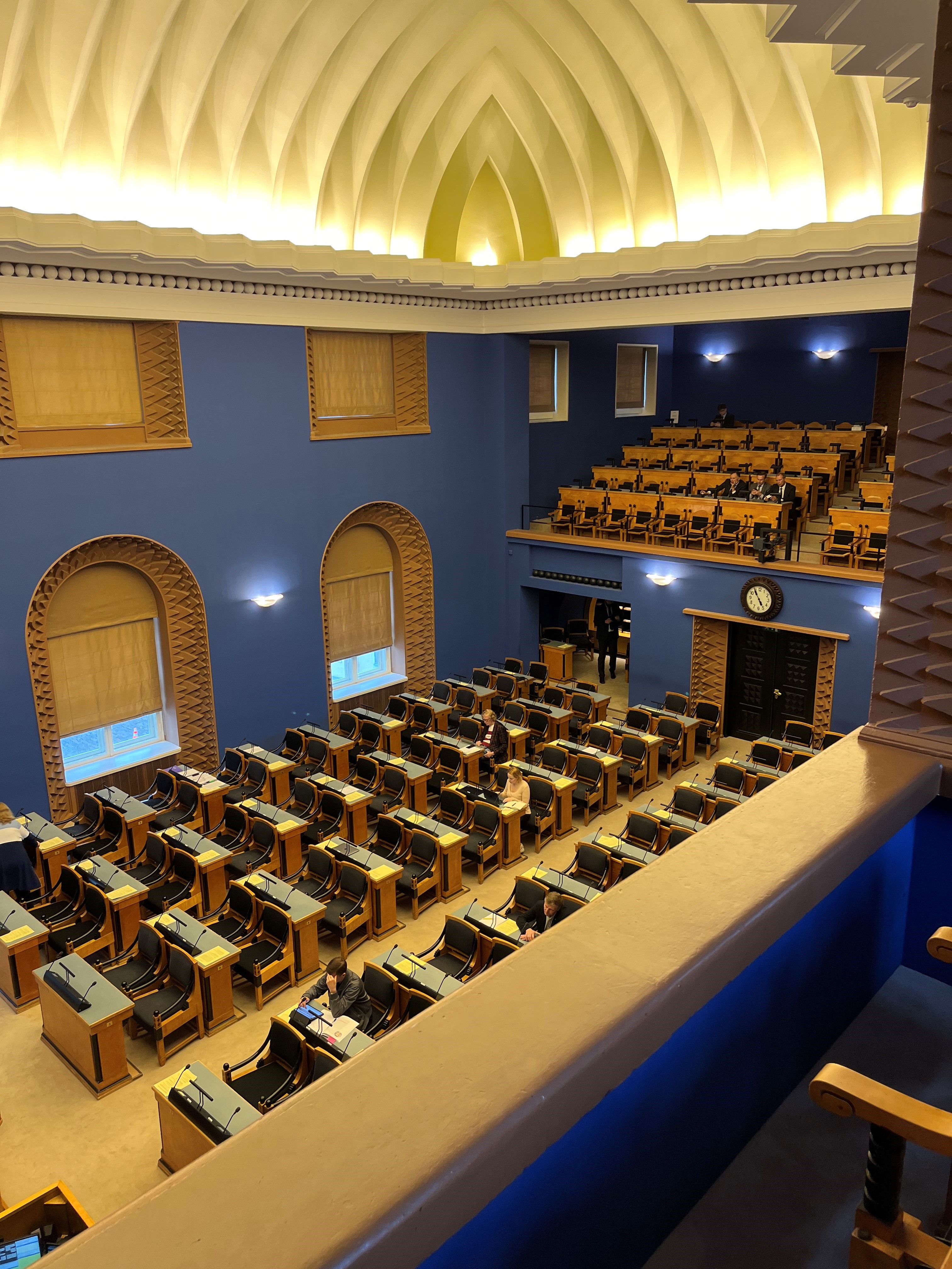 Estonian Parliament as seen from visitor's gallery